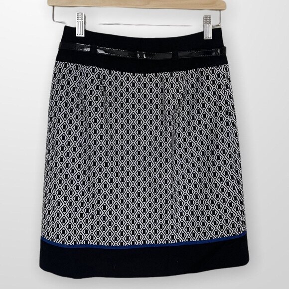 Ann Taylor Geometric Pencil Skirt A-Line Size 2 - Picture 1 of 6
